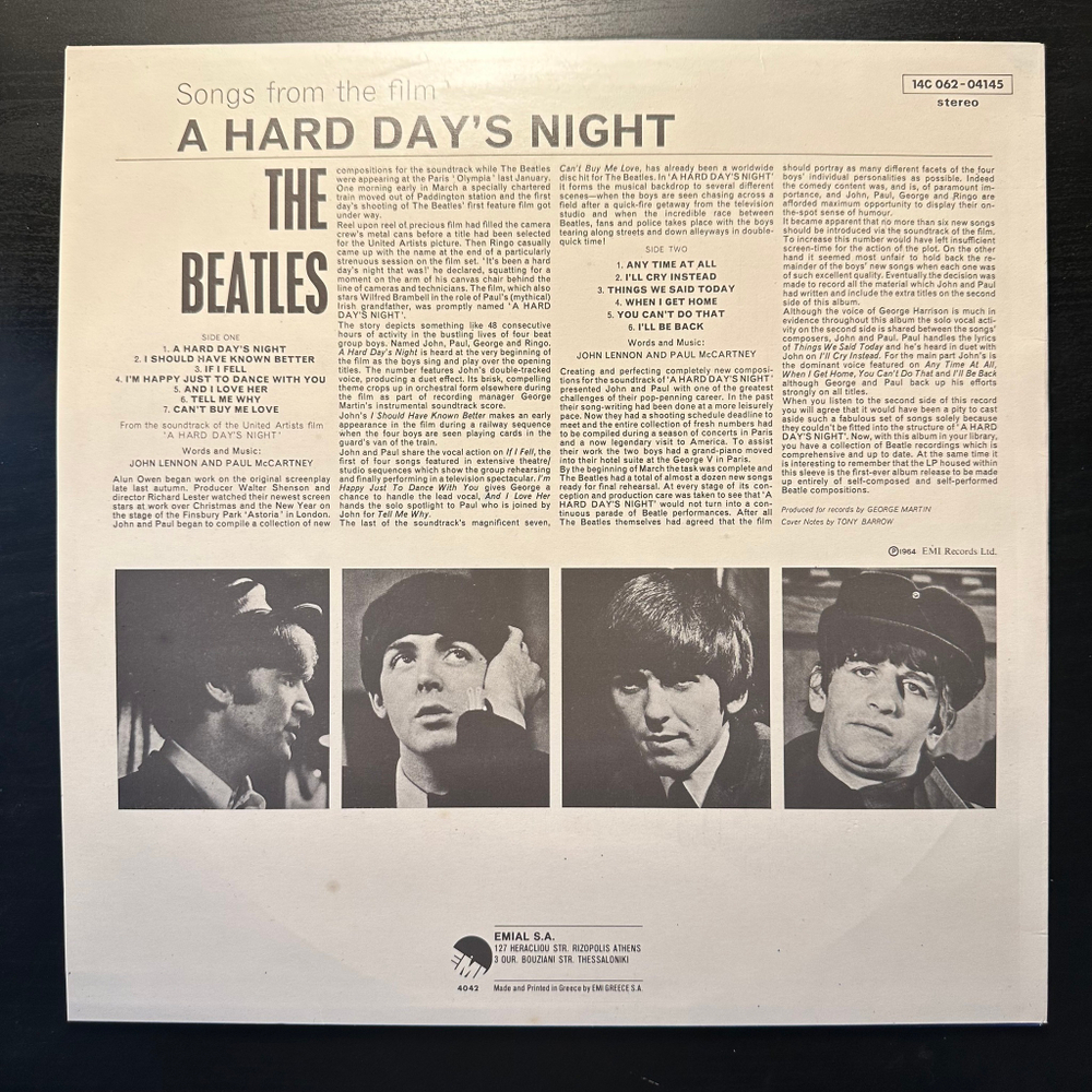 The Beatles - A Hard Day's Night (Греция)