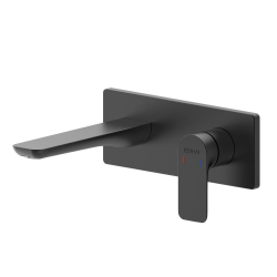 Встраиваемый смеситель для раковины Black&White Universe черный матовый (UK8306B)