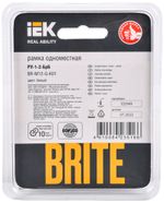 BRITE Рамка 1 -местная РУ-1-2-БрБ стекло белый IEK