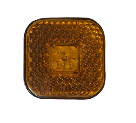 Фонарь светодиодиодный 24В оранжевый квадратный маркер. (110)