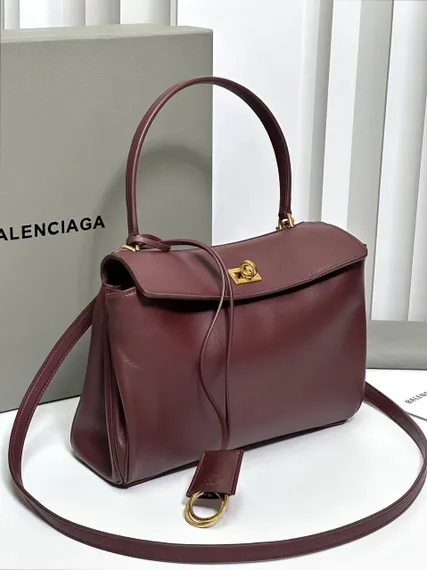 BALENCIAGA RODEO HANDBAG Бордовый