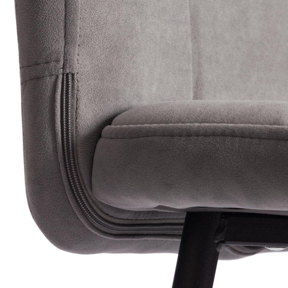 Полубарный стул  Medeo/Медео велюр, серый, 29, 42х56х102 см