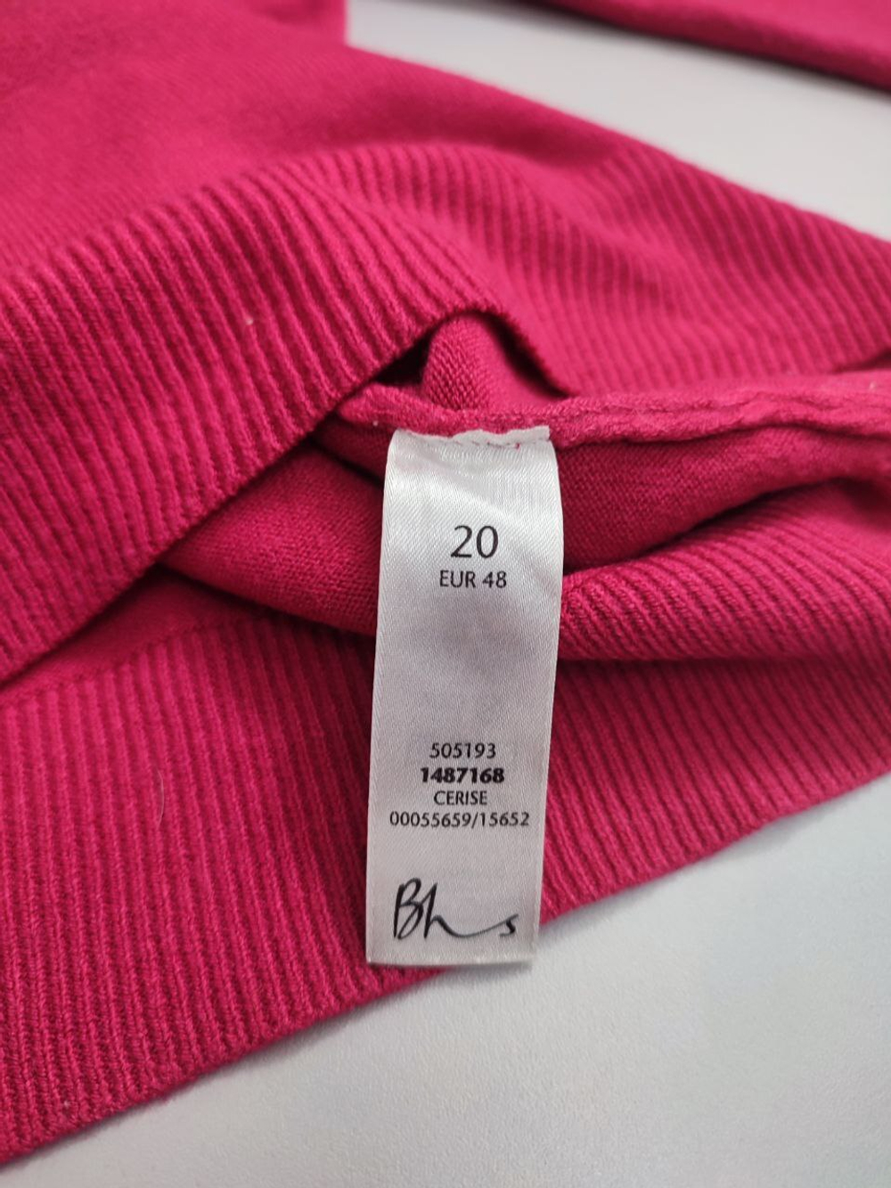 Джемпер Bhs малиновый 54 размер