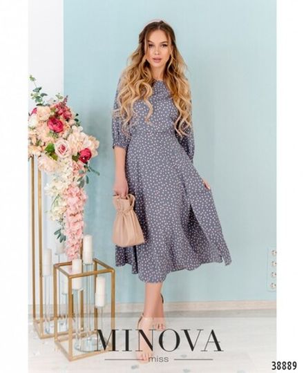 Платье 3142-серый Minova Фото 2