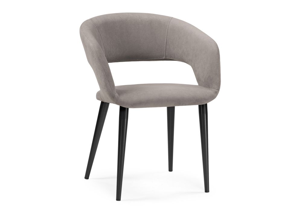 Стул на металлокаркасе Торган катания смок / черный матовый