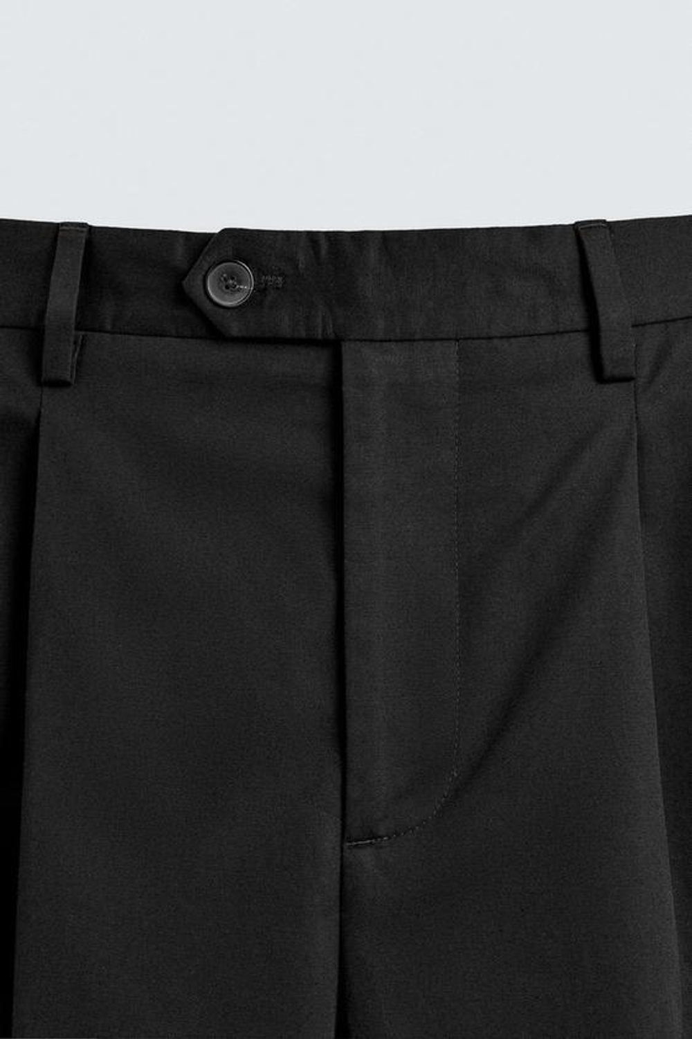 ZARA КОСТЮМНЫЕ БРЮКИ СО СКЛАДКАМИ LIMITED EDITION, ЧЕРНЫЙ