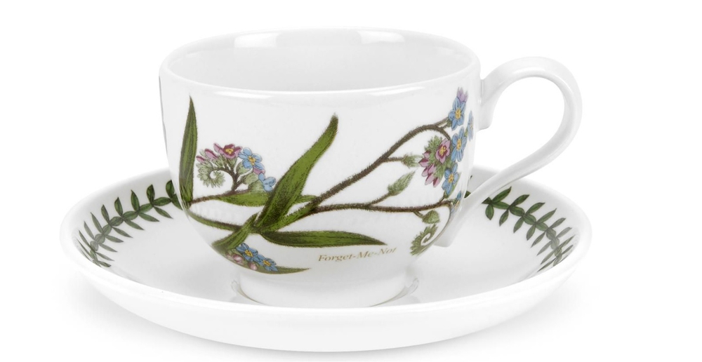 Portmeirion Ботанический сад 200 мл чайная чашка с блюдцем Forget Me Not BG04107-F