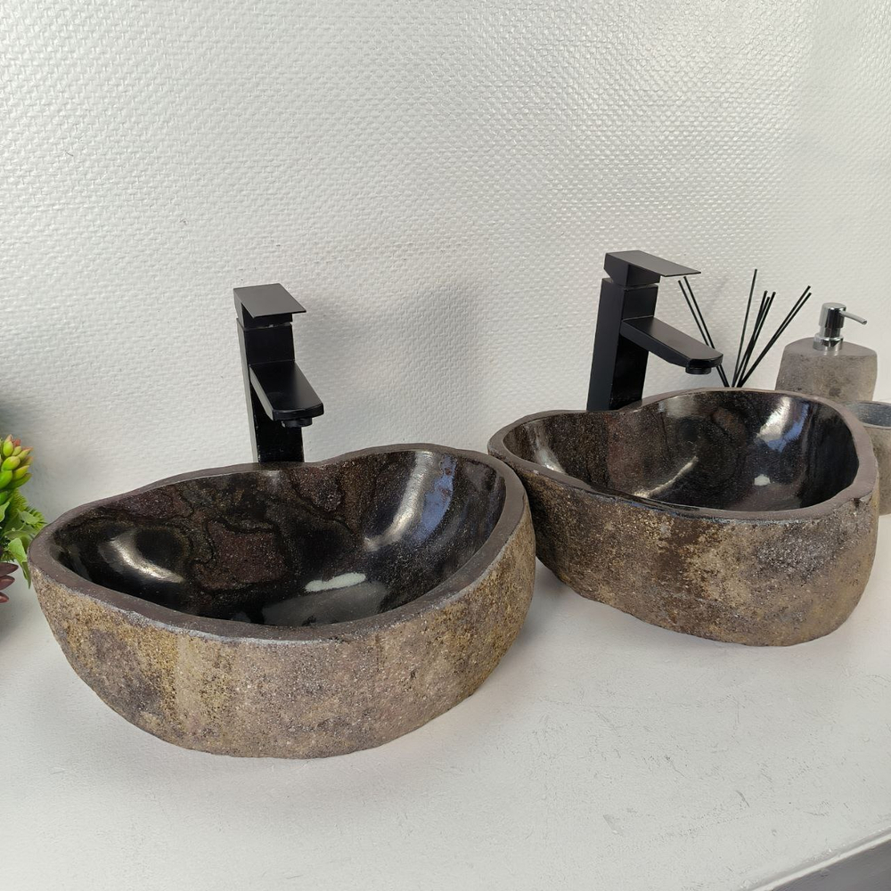Раковина из речного камня ПАРА! RS-65549 40*39*15 0865