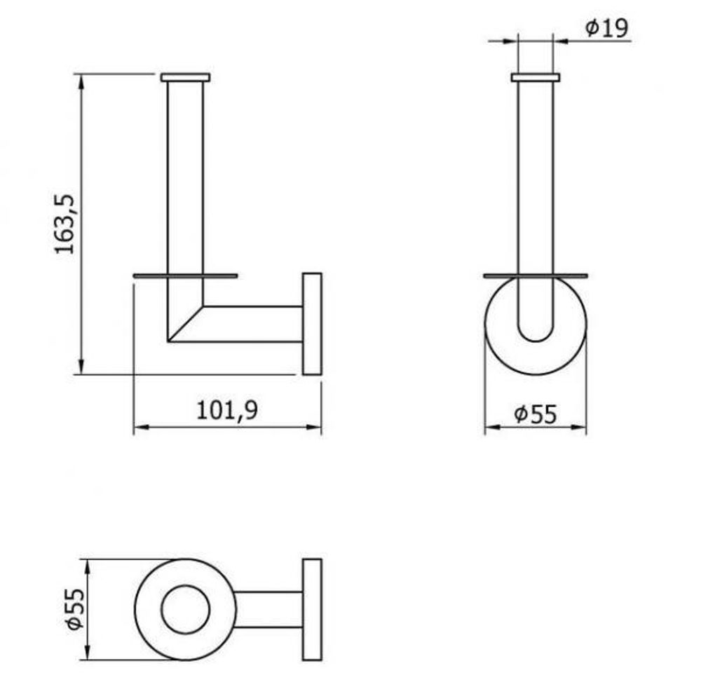 Держатель для туалетной бумаги нерж. сталь NIZA 16869.S матовый