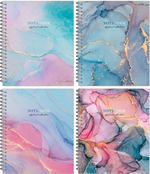 Тетрадь общая 48 листов на металлическом гребне "Liquid"