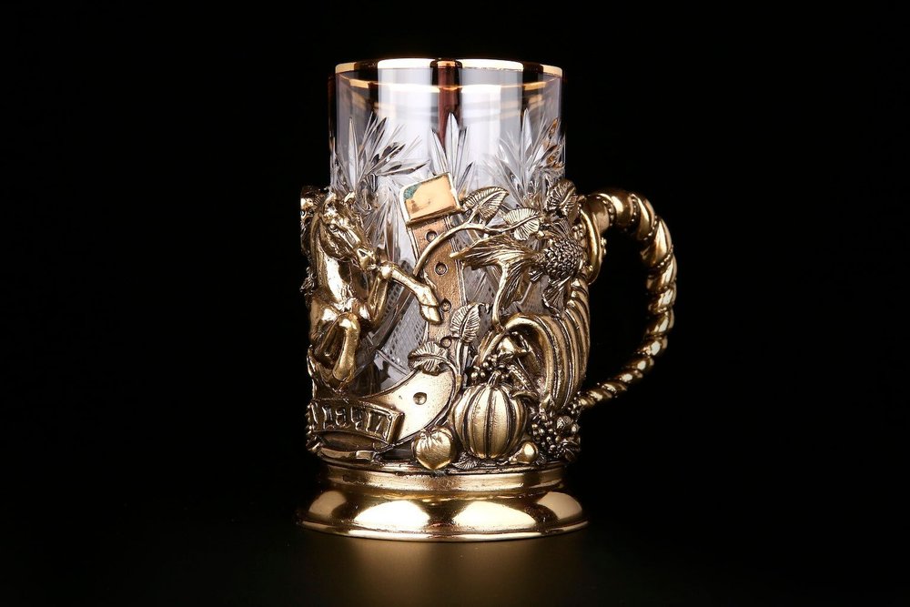 Набор подстаканников "Рог Изобилия" 2шт. в подарочном кейсе