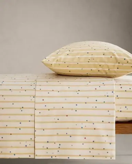 ZARA HOME ДЕТСКАЯ ПРОСТЫНЯ С ПРИНТОМ ЗВЕЗДЫ, РАЗНОЦВЕТНЫЙ