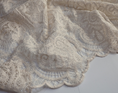 НАТУРАЛЬНЫЙ - ХБ Вышивка на органзе (1404 Маша)