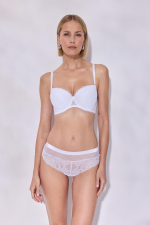 Белые трусики-бразилиана Glow (Размер: 36) (Цвет: белый)