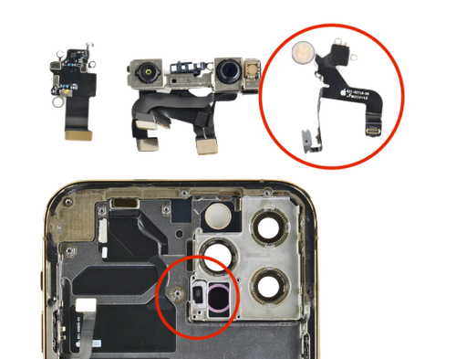Замена микрофона и фонарика вспышки (основной камеры) на iPhone 12 Pro