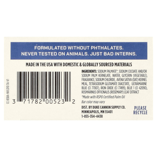 Duke Cannon Supply Co., Big Brick Of Bar Soap®, морская дистилляция, 283 г (10 унций)