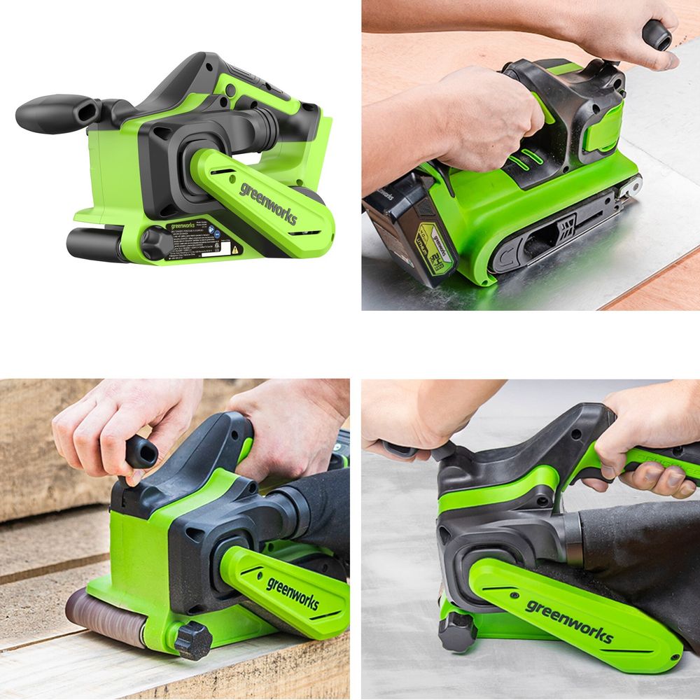 Аккумуляторная ленточная шлифовальная машина Greenworks G24BS,3100607, 24v, без АКБ и ЗУ