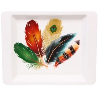 Поднос пластиковый «Волшебное перо» 38*30*2,5см