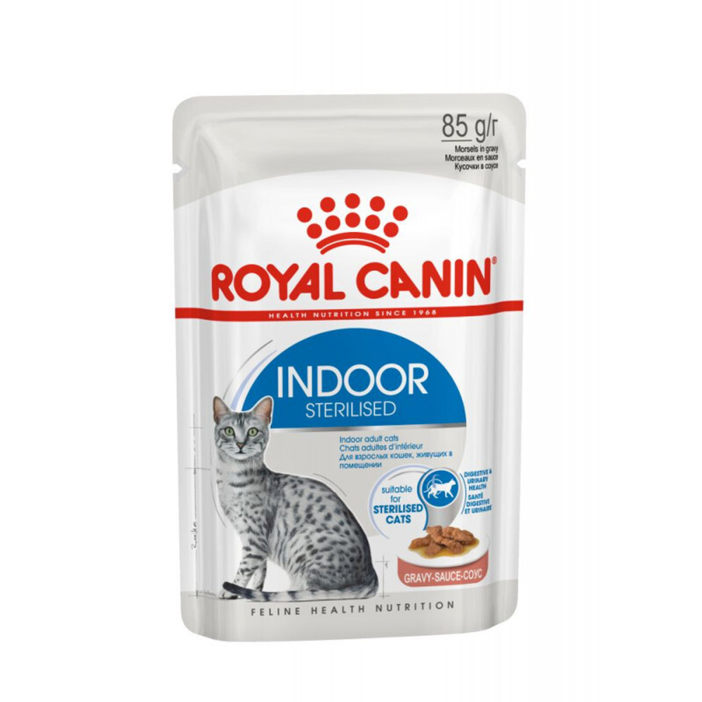 Royal Canin Indoor Sterilized Корм консервированный для взрослых кошек соус 85г