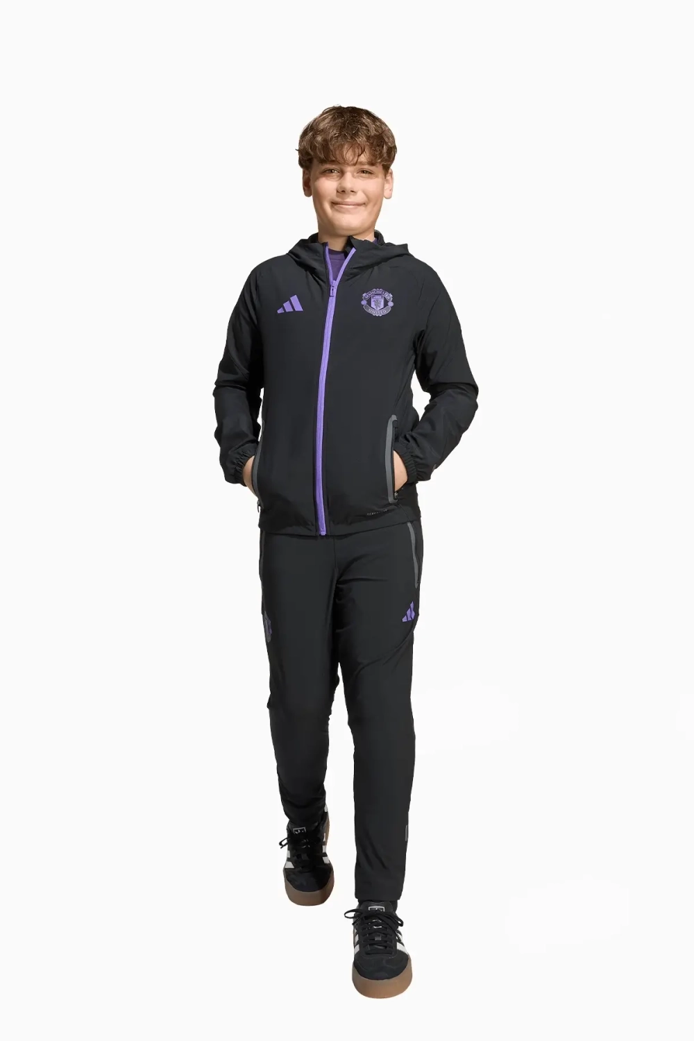 Штаны adidas Manchester United 25/26 Competition Vis Tech Travel Junior - черный