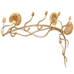 Вешалка настенная «Нимфея» (с 5-ю крючками) Бронза