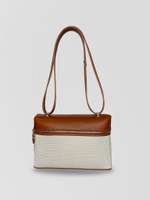 Сумка 9807-6 комбинированная на молнии с двойной ручкой