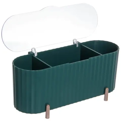 Органайзер для хранения ватных дисков «ПИАНОНО», цвет бирюзово - зелёный, 21*8,5*9см (коробка)