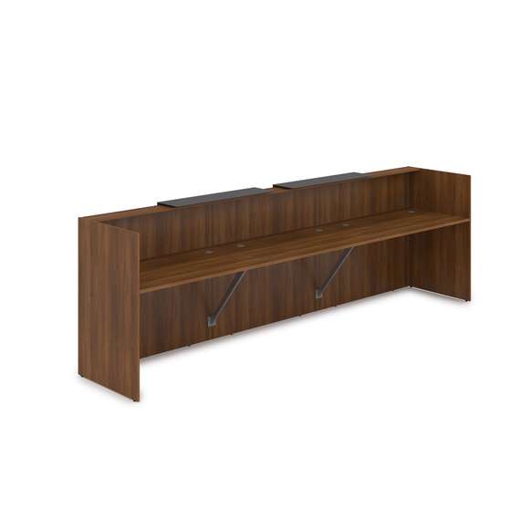 1КР-КЛ.002.1 Комплект Ресепшн с фартуком HPL (3632*750*1149) (с подсветкой)