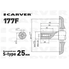 Двигатель бензиновый "CARVER" 177FL (9 л.с.)