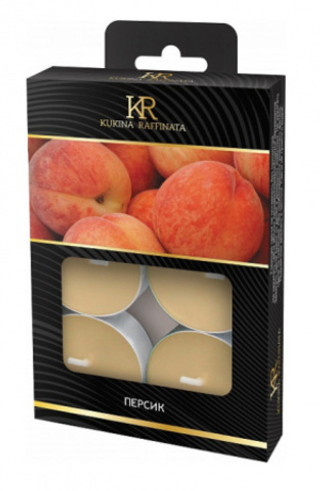 Свеча чайная ароматизированная 6шт/уп Персик