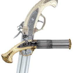 Denix Пистоль 4-х ствольный, системы Флинтлок, Франция 18 в.