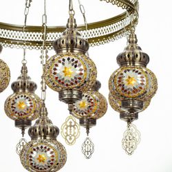 Citilux Каир CL419185 Люстра подвесная Мозаика Янтарь