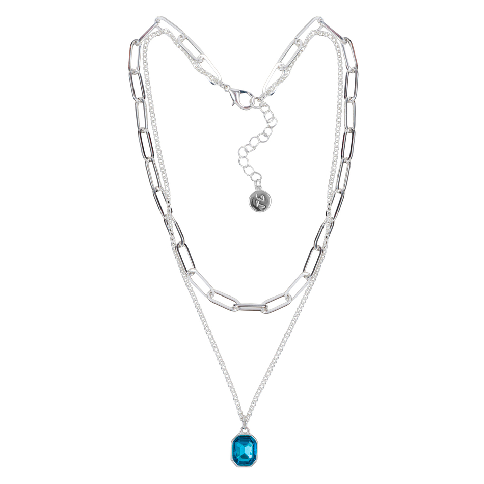 Колье Fiore Luna Aquamarine LN6103 S