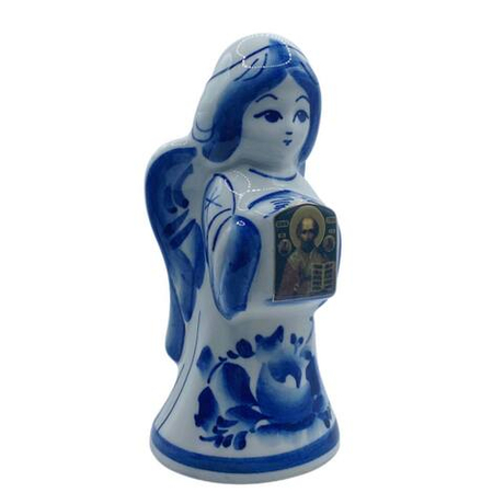 Фигурка Ангел с иконой Н.У. гжель