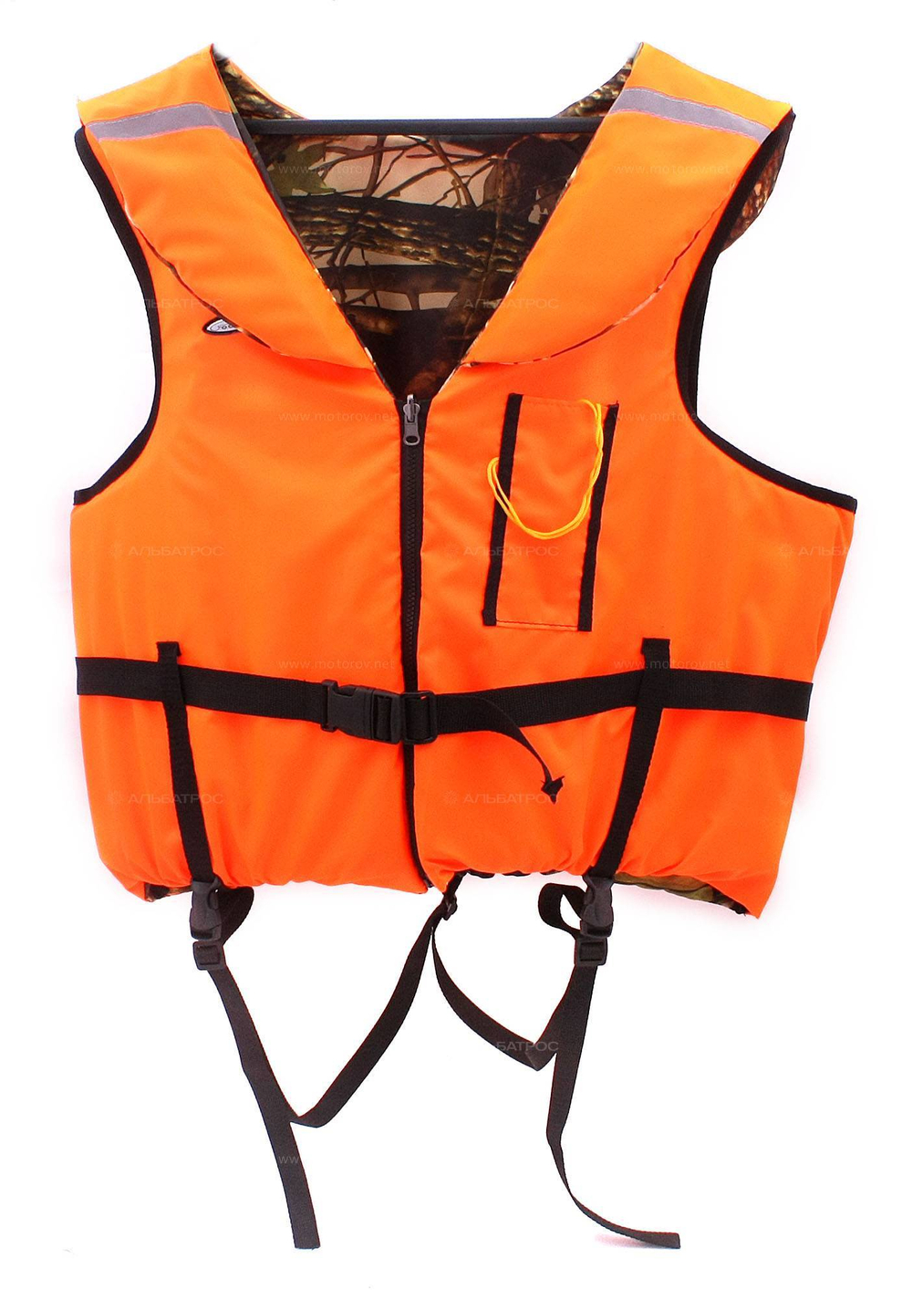 Жилет спасательный Курс двухсторонний до 80кг.