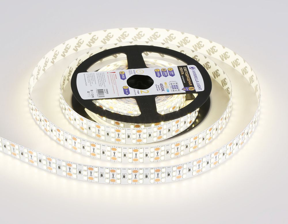 Ambrella Светодиодная лента трехрядная Ambrella Light GS3902 2835 324Led /26W m/ 24V IP20 4500K 5m LED Strip 24V GS3902