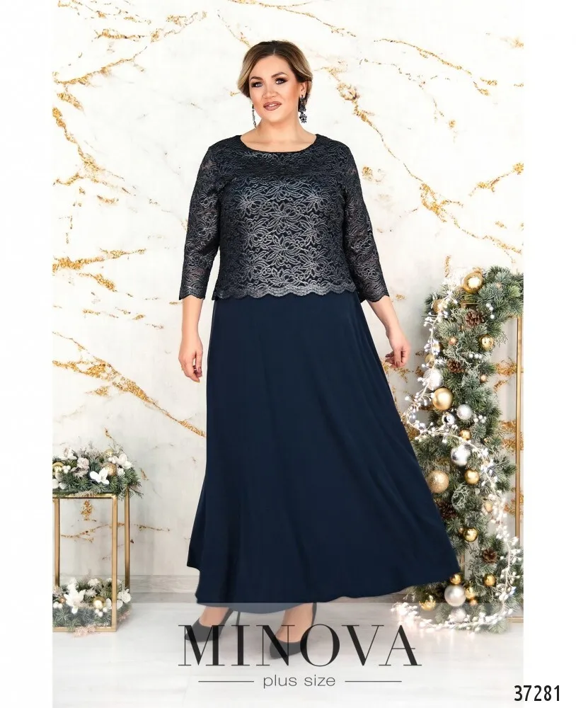 Платье 316СБ-синий Minova