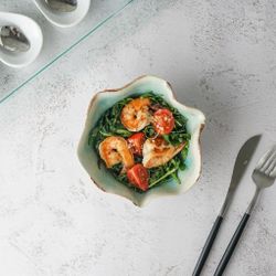 Салатник 450 мл 14*13,8 см h7 см Sea Blue Flower Frutti di Mare P.L. [1]