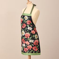 ФАРТУК "МАКИ",ЧЁРНЫЙ, 100% ХЛОПОК,ТВИЛ