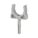 Держатель с защелкой и дюбелем, д.25мм, в упаковках по 5шт.