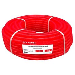 Труба гофрированная РОСТерм ПНД d25 мм, красная, (100)