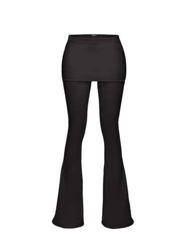 black flared trousers