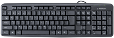 Клавиатура Defender Element HB-520 B (Черный), USB, ENG/RUS/KAZ,стандарт