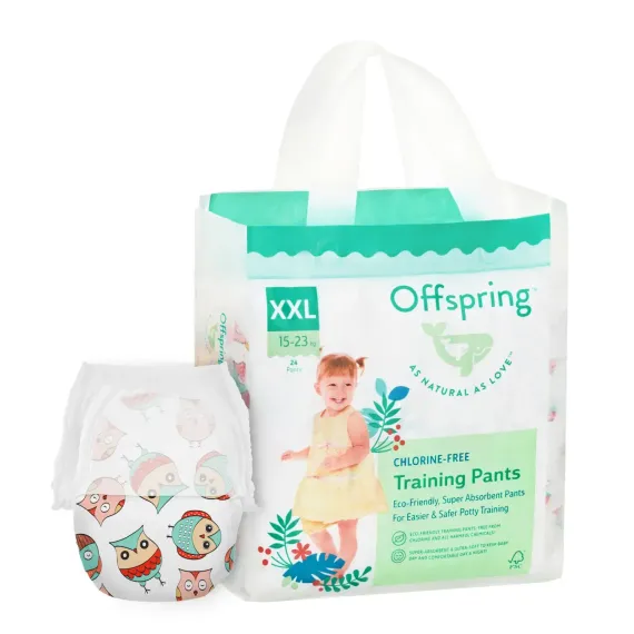 Трусики-подгузники Offspring XXL 15-23 кг, 24 шт, совы