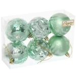 Набор шаров «Вивальди» 6 см (в наборе 6 шт), Нежно-зеленый