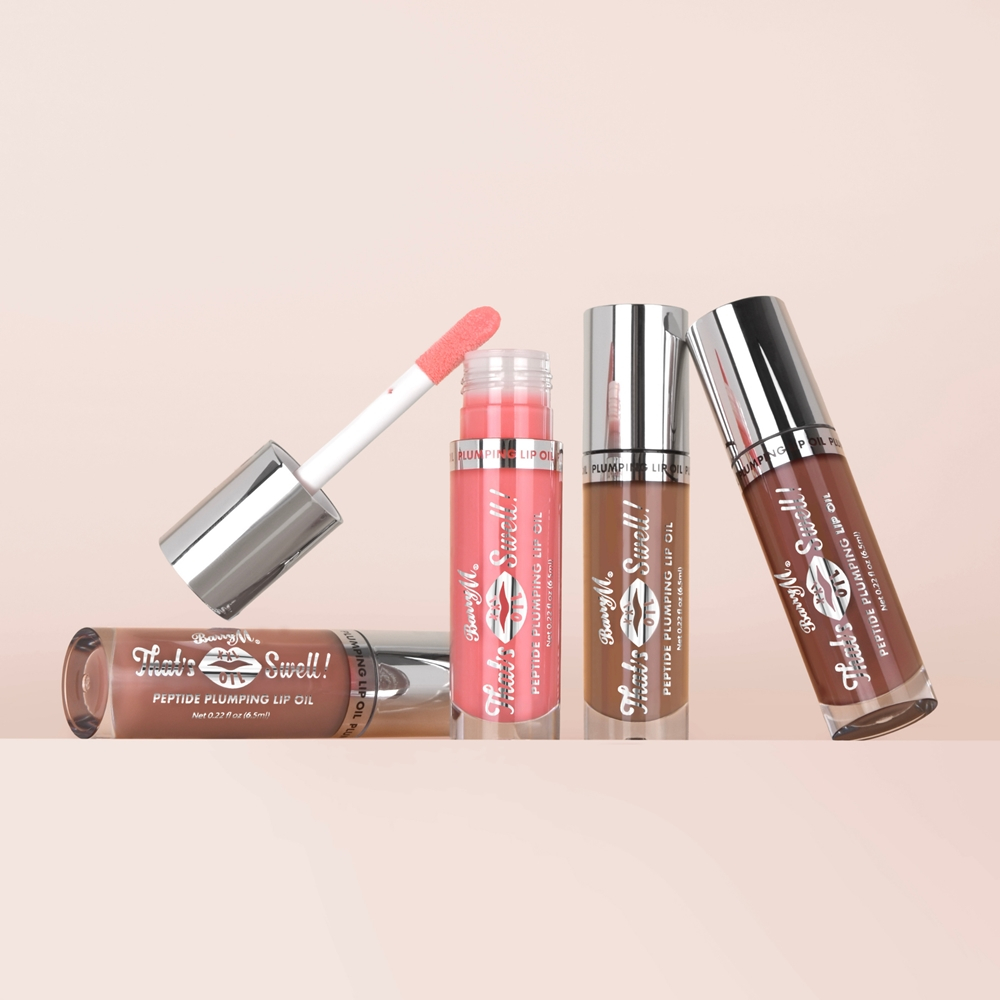 Barry M That's Swell! Peptide Plumping Lip Oil - Бальзам для губ для увеличения объема оттенок Hazelnut Haze, 6 ml