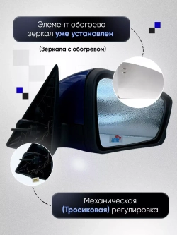 Зеркала ваз 2104-2105, 2107 Механика Обогрев