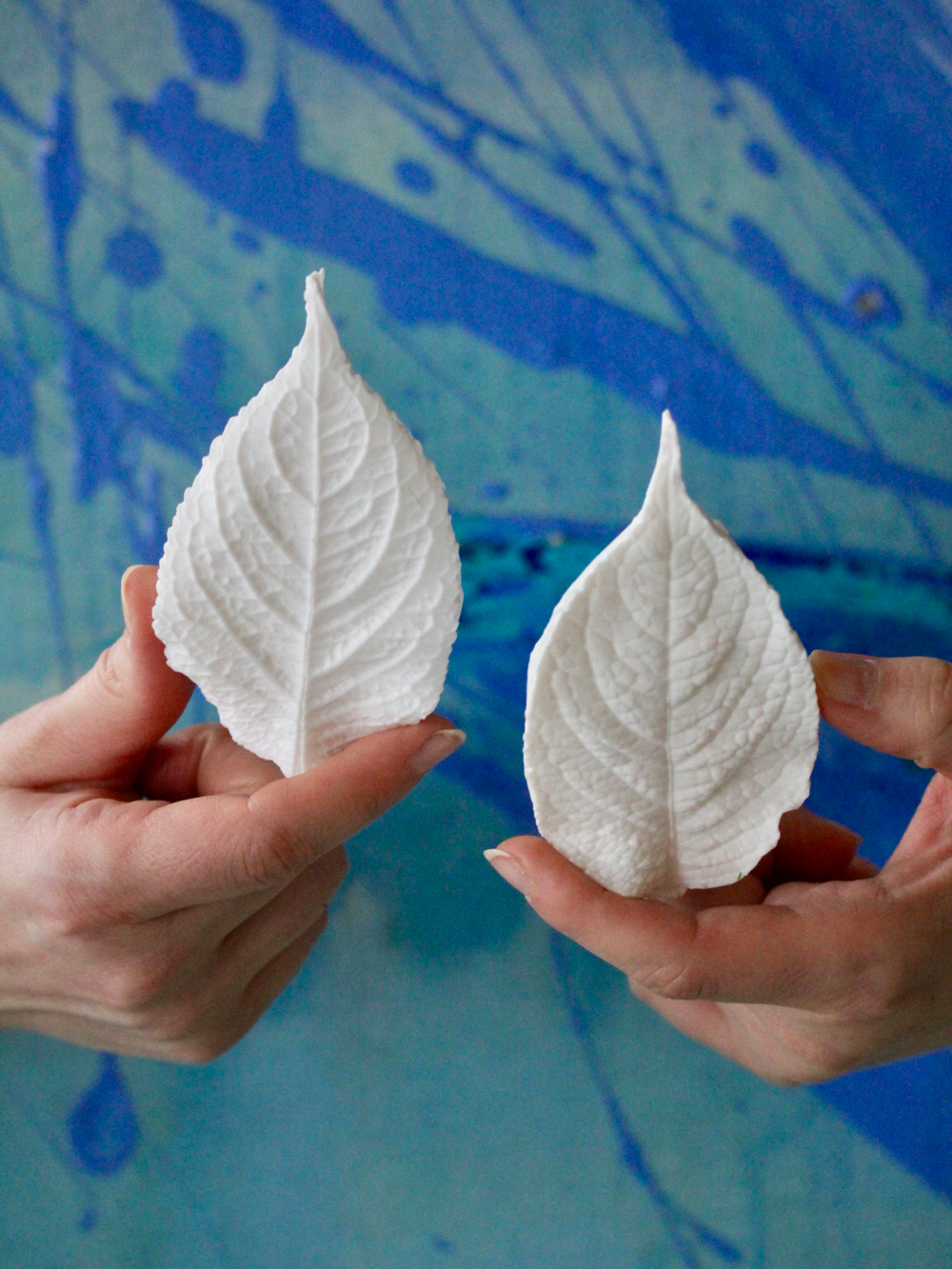 Молд силиконовый лист Гортензии 6,2*10,7см /универсальная фактурная форма для Розы и Гортензии из полимерной глины, холодного фарфора, самозатвердевающих масс, воска и фоамирана