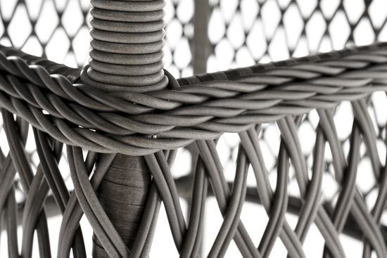 "Эспрессо" плетеный круглый стол, диаметр 118 см, цвет графит