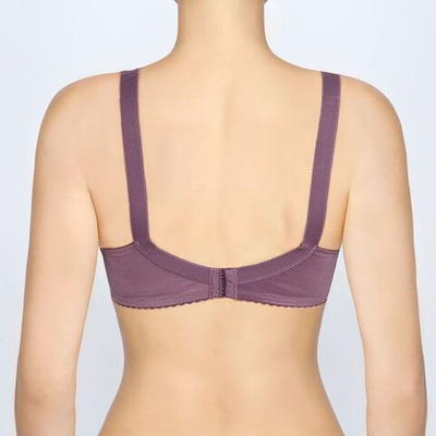 Бескаркасный бюстгальтер с мягкой кружевной чашкой (Размер: 90G) (Цвет: фиолетовый)